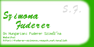szimona fuderer business card